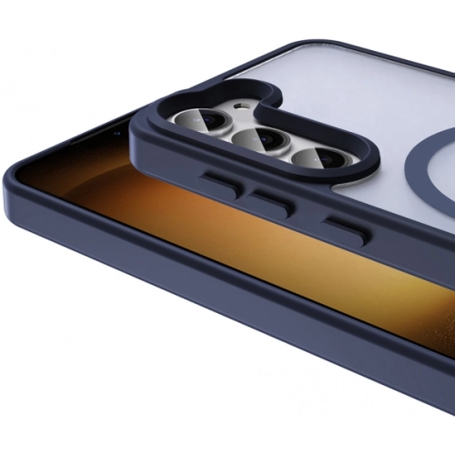 Samsung Galaxy S24 FE Kılıf Magsafe Şarj Özellikli Renkli Mat Arka Yüzey Sio Kapak - Gri