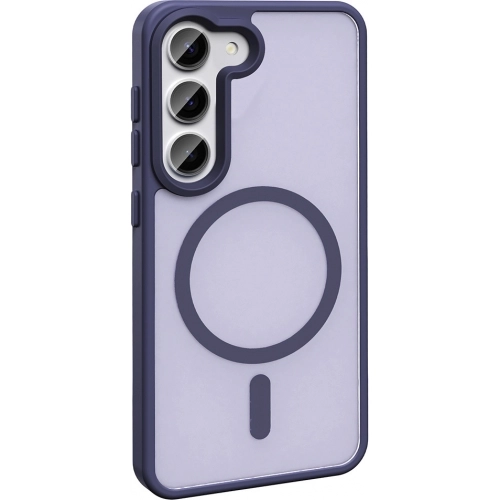 Samsung Galaxy S24 FE Kılıf Magsafe Şarj Özellikli Renkli Mat Arka Yüzey Sio Kapak - Siyah