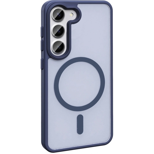 Samsung Galaxy S24 FE Kılıf Magsafe Şarj Özellikli Renkli Mat Arka Yüzey Sio Kapak - Siyah