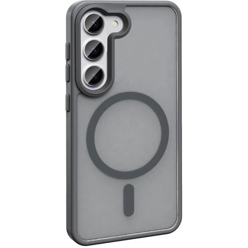 Samsung Galaxy S24 FE Kılıf Magsafe Şarj Özellikli Renkli Mat Arka Yüzey Sio Kapak - Siyah