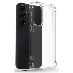 Samsung Galaxy S24 FE Kılıf Silikon Köşe Korumalı Airbag Darbe Emici Kapak - Şeffaf