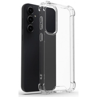 Samsung Galaxy S24 FE Kılıf Silikon Köşe Korumalı Airbag Darbe Emici Kapak - Şeffaf