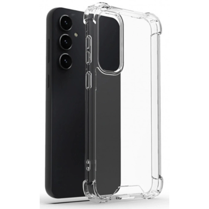 Samsung Galaxy S24 FE Kılıf Silikon Köşe Korumalı Airbag Darbe Emici Kapak - Şeffaf