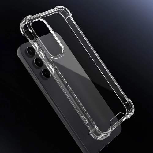 Samsung Galaxy S24 FE Kılıf Silikon Köşe Korumalı Airbag Darbe Emici Kapak - Şeffaf