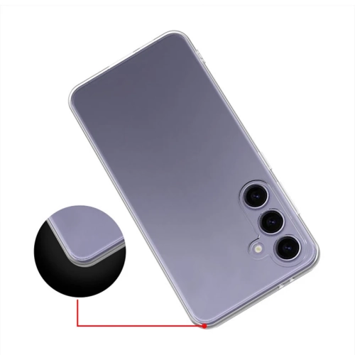 Samsung Galaxy S24 FE Kılıf Silikon Mat Esnek Kamera Korumalı Biye Kapak - Şeffaf