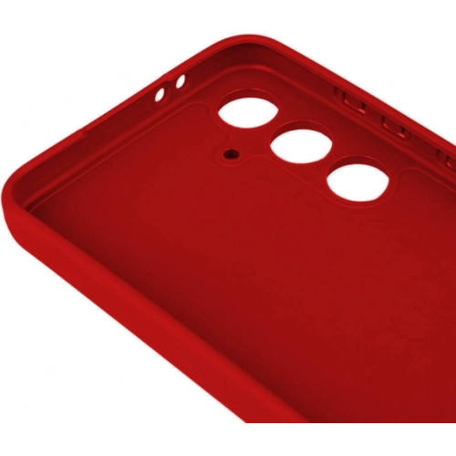 Samsung Galaxy S24 FE Kılıf Silikon Mat Esnek Kamera Korumalı Biye Kapak - Kırmızı