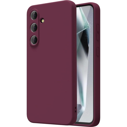 Samsung Galaxy S24 FE Kılıf Silikon Mat Esnek Kamera Korumalı Biye Kapak - Mor