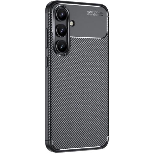 Samsung Galaxy S24 FE Kılıf Silikon Parmak İzi Bırakmayan Karbon Soft Negro Kapak - Siyah