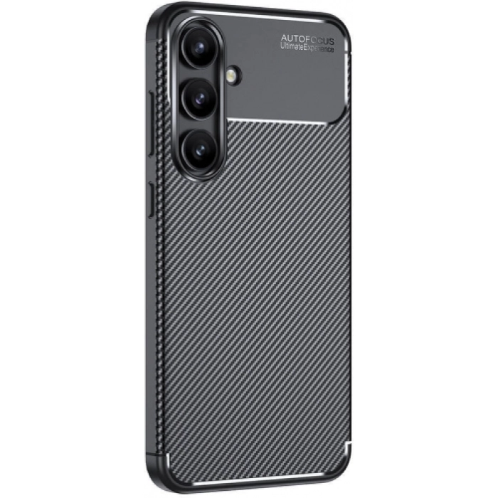 Samsung Galaxy S24 FE Kılıf Silikon Parmak İzi Bırakmayan Karbon Soft Negro Kapak - Siyah