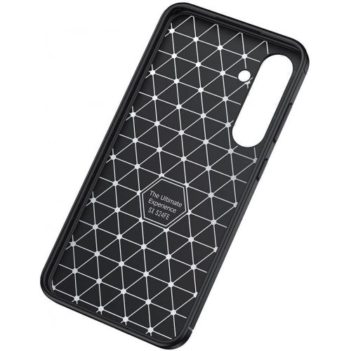 Samsung Galaxy S24 FE Kılıf Silikon Parmak İzi Bırakmayan Karbon Soft Negro Kapak - Siyah