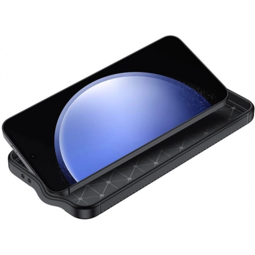 Samsung Galaxy S24 FE Kılıf Silikon Parmak İzi Bırakmayan Karbon Soft Negro Kapak - Siyah