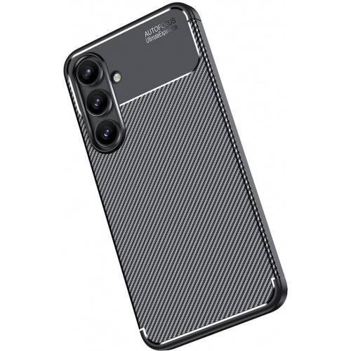 Samsung Galaxy S24 FE Kılıf Silikon Parmak İzi Bırakmayan Karbon Soft Negro Kapak - Siyah