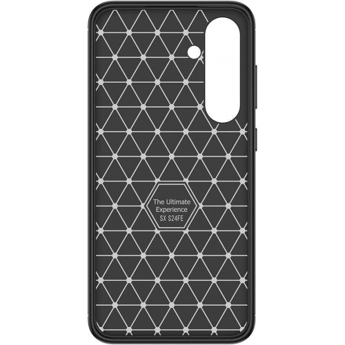 Samsung Galaxy S24 FE Kılıf Silikon Parmak İzi Bırakmayan Karbon Soft Negro Kapak - Siyah
