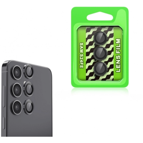 Samsung Galaxy S24 FE Lens Kamera Koruyucu Parmak İzi Bırakmaz CL-07 - Siyah