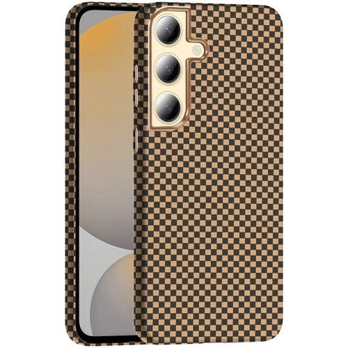 Samsung Galaxy S24 ile Uyumlu Kılıf MagSafe Şarj Özellikli Karbon Fiber Görünümlü Gros Kapak - Desert Titanyum