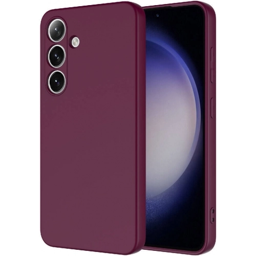 Samsung Galaxy S24 Kılıf İçi Kadife Mat Mara Lansman Silikon Kapak - Koyu Mor