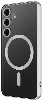 Samsung Galaxy S24 Kılıf Kamera Korumalı Şeffaf Magsafe Wireless Şarj Özellikli Demre Kapak - Gümüş