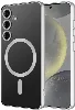 Samsung Galaxy S24 Kılıf Kamera Korumalı Şeffaf Magsafe Wireless Şarj Özellikli Demre Kapak - Siyah