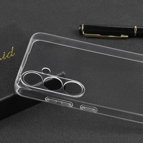 Samsung Galaxy S24 Kılıf Kamera Korumalı Esnek Silikon Kapak - Şeffaf