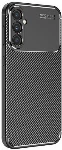 Samsung Galaxy S24 Kılıf Karbon Serisi Mat Fiber Silikon Negro Kapak - Siyah