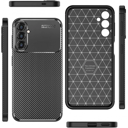 Samsung Galaxy S24 Kılıf Silikon Parmak İzi Bırakmayan Karbon Soft Negro Kapak - Siyah