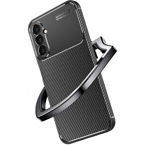 Samsung Galaxy S24 Kılıf Silikon Parmak İzi Bırakmayan Karbon Soft Negro Kapak - Siyah