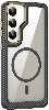 Samsung Galaxy S24 Kılıf Magsafe Şarj Özellikli Sert PC Karbon Fiber Kenar Tasarımlı Libero Kapak - Siyah