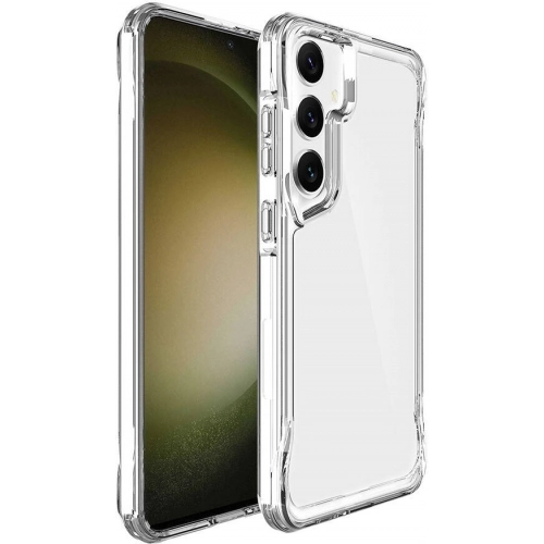 Samsung Galaxy S24 Kılıf Şeffaf TPU Kenarları Esnek Crystal T-Max Kapak - Şeffaf