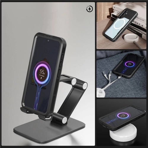 Samsung Galaxy S24 Kılıf Su Geçirmez Toza Dayanıklı IP68 Sertifikalı 360 Tam Koruma Kapak - Siyah