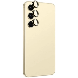 Samsung Galaxy S24 Lens Koruyucu Titanium Premium Temperli Kamera Lens Koruyucu - Sarı