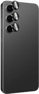 Samsung Galaxy S24 Lens Koruyucu Titanium Premium Temperli Kamera Lens Koruyucu - Siyah