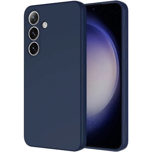 Samsung Galaxy S24 Plus Kılıf İçi Kadife Mat Mara Lansman Silikon Kapak - Lacivert