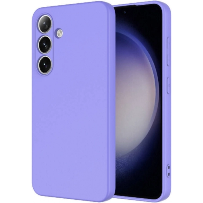 Samsung Galaxy S24 Plus Kılıf İçi Kadife Mat Mara Lansman Silikon Kapak  - Lila