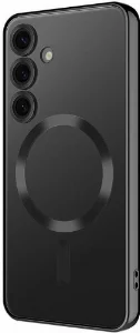 Samsung Galaxy S24 Plus Kılıf Kamera Korumalı Şeffaf Magsafe Wireless Şarj Özellikli Demre Kapak - Siyah