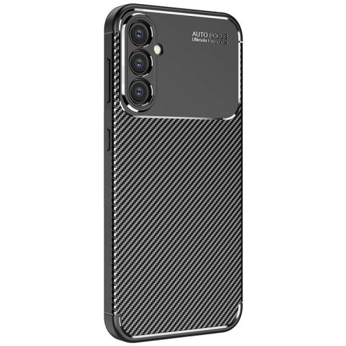 Samsung Galaxy S24 Plus Kılıf Silikon Parmak İzi Bırakmayan Karbon Soft Negro Kapak - Siyah