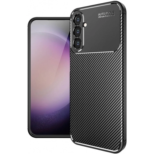 Samsung Galaxy S24 Plus Kılıf Silikon Parmak İzi Bırakmayan Karbon Soft Negro Kapak - Siyah