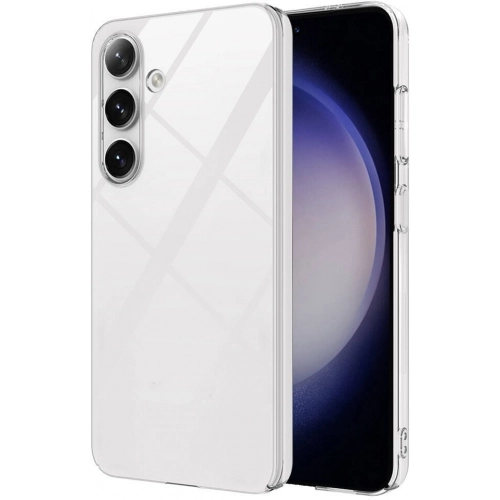 Samsung Galaxy S24 Plus Kılıf Sert Arka Yüzey İnce Droga Kapak - Şeffaf