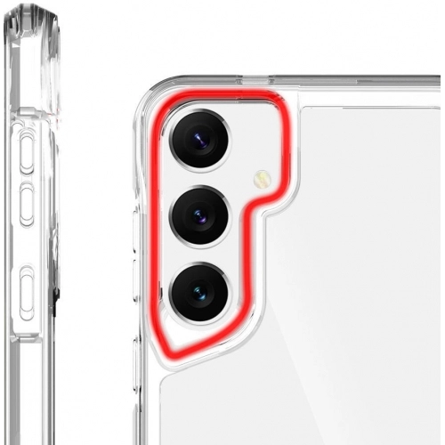 Samsung Galaxy S24 Plus Kılıf Şeffaf TPU Kenarları Esnek Crystal T-Max Kapak - Şeffaf