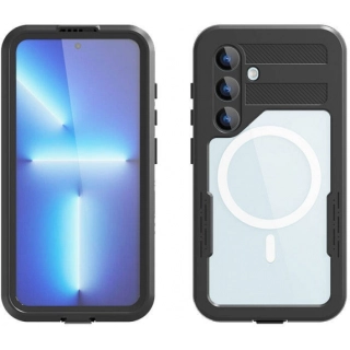 Samsung Galaxy S24 Plus Kılıf Su Geçirmez Toza Dayanıklı IP68 Sertifikalı 360 Tam Koruma Kapak - Siyah