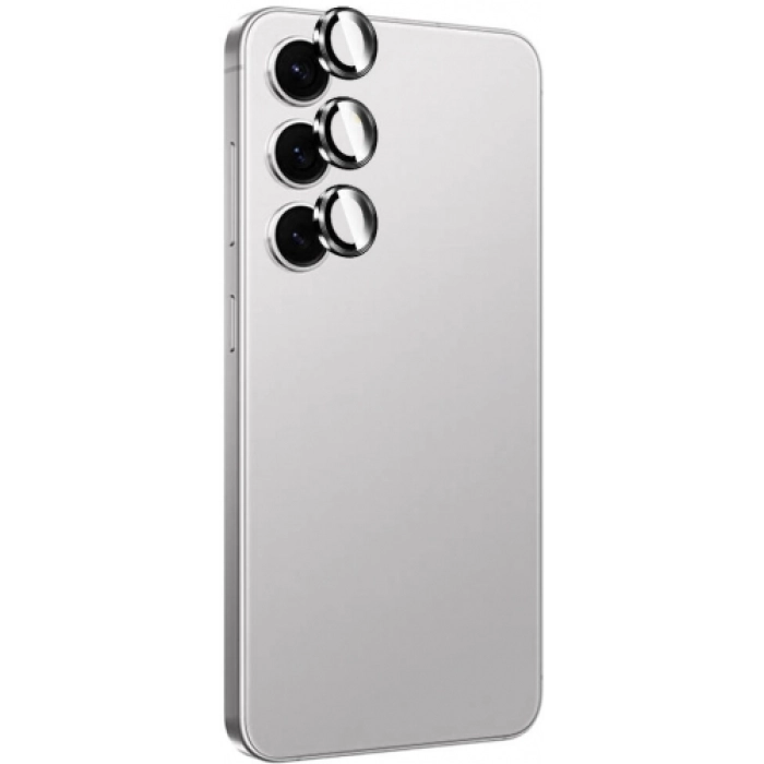 Samsung Galaxy S24 Plus Lens Koruyucu Titanium Premium Temperli Kamera Lens Koruyucu - Gri