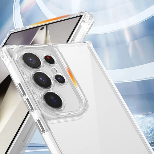 Samsung Galaxy S24 Ultra Kılıf Airbagli Takılabilir Askı Aparatlı Esnek Snap Silikon Kapak - Şeffaf