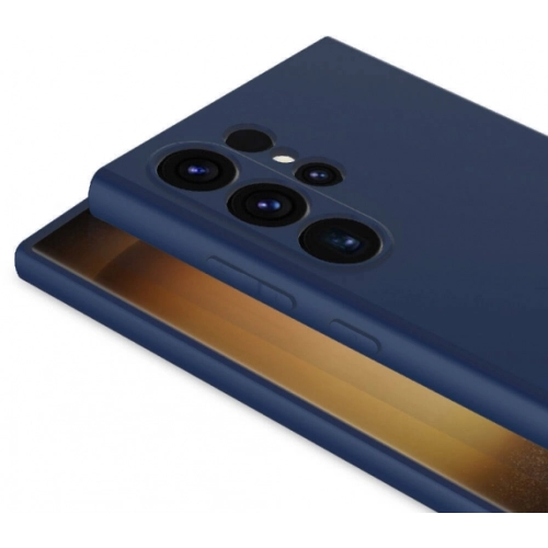 Samsung Galaxy S24 Ultra Kılıf İçi Kadife Mat Mara Lansman Silikon Kapak - Koyu Yeşil