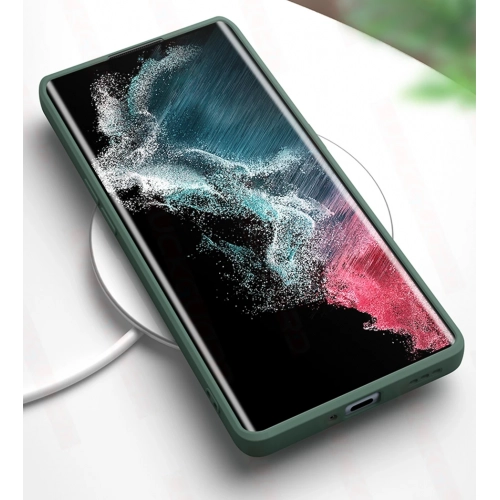 Samsung Galaxy S24 Ultra Kılıf İnce Soft Mat Renkli Esnek Silikon Kapak - Kırmızı