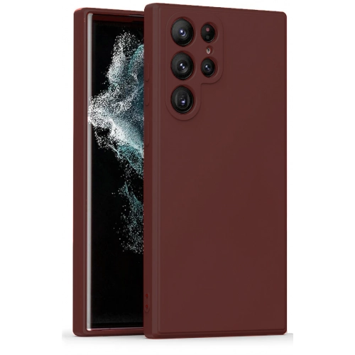 Samsung Galaxy S24 Ultra Kılıf İnce Soft Mat Renkli Esnek Silikon Kapak - Mürdüm