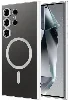 Samsung Galaxy S24 Ultra Kılıf Kamera Korumalı Şeffaf Magsafe Wireless Şarj Özellikli Demre Kapak - Gümüş