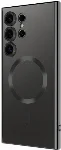 Samsung Galaxy S24 Ultra Kılıf Kamera Korumalı Şeffaf Magsafe Wireless Şarj Özellikli Demre Kapak - Siyah
