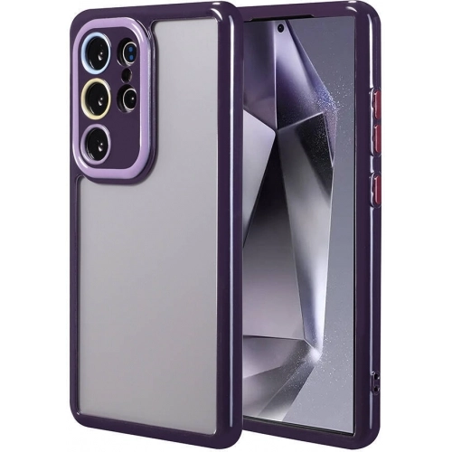 Samsung Galaxy S24 Ultra Kılıf Kamera Korumalı Renkli Kenar ve Çerçeve Tasarımlı Vitamin Kapak - Yeşil