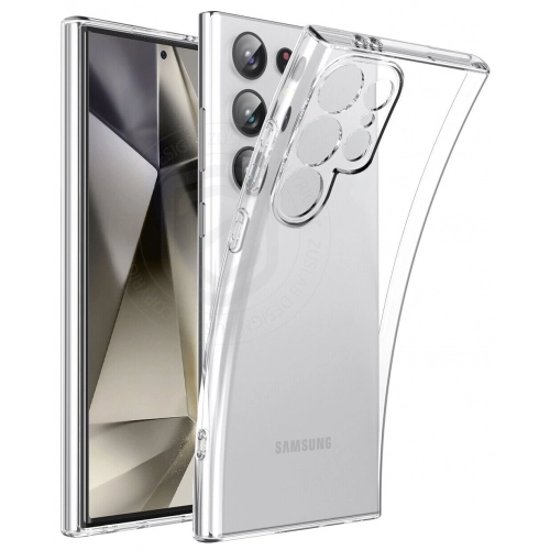 Samsung Galaxy S24 Ultra Kılıf Kamera Korumalı Esnek Silikon Kapak - Şeffaf