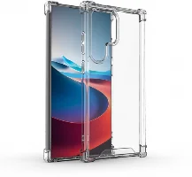 Samsung Galaxy S24 Ultra Kılıf Silikon Köşe Korumalı Airbag Darbe Emici Kapak - Şeffaf