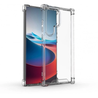 Samsung Galaxy S24 Ultra Kılıf Silikon Köşe Korumalı Airbag Darbe Emici Kapak - Şeffaf